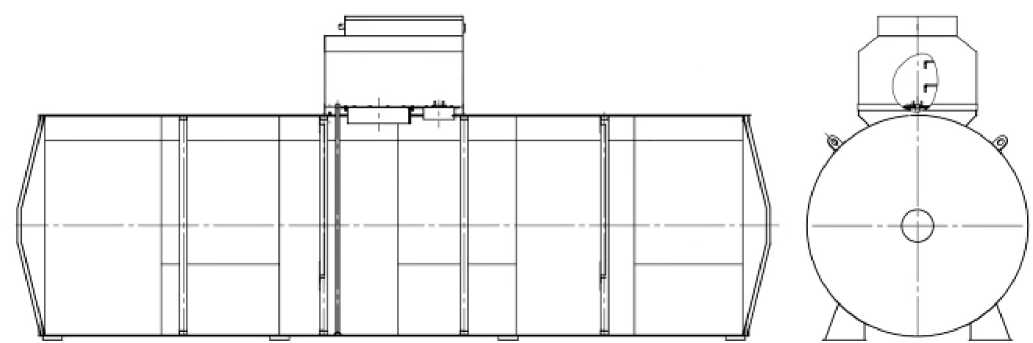 Внешний вид. Резервуары горизонтальные стальные двустенные, http://oei-analitika.ru рисунок № 1