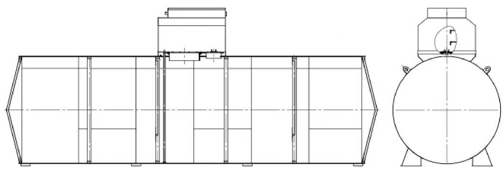 Внешний вид. Резервуары горизонтальные стальные двустенные, http://oei-analitika.ru рисунок № 1