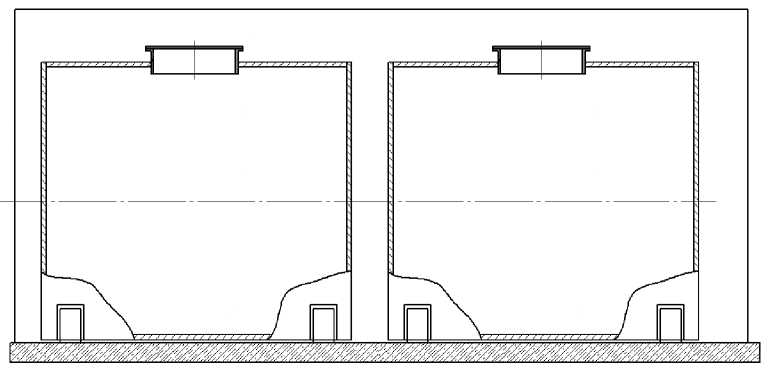 Внешний вид. Резервуары горизонтальные стальные двустенные, http://oei-analitika.ru рисунок № 2