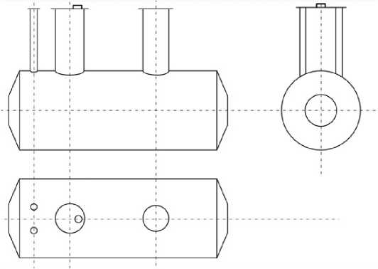 Внешний вид. Резервуар стальной горизонтальный цилиндрический, http://oei-analitika.ru рисунок № 2