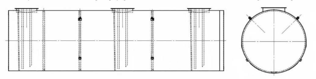 Внешний вид. Резервуар горизонтальный стальной двустенный , http://oei-analitika.ru рисунок № 3
