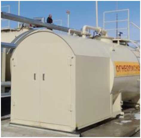 Внешний вид. Резервуары горизонтальные цилиндрические двустенные наземные, http://oei-analitika.ru рисунок № 1