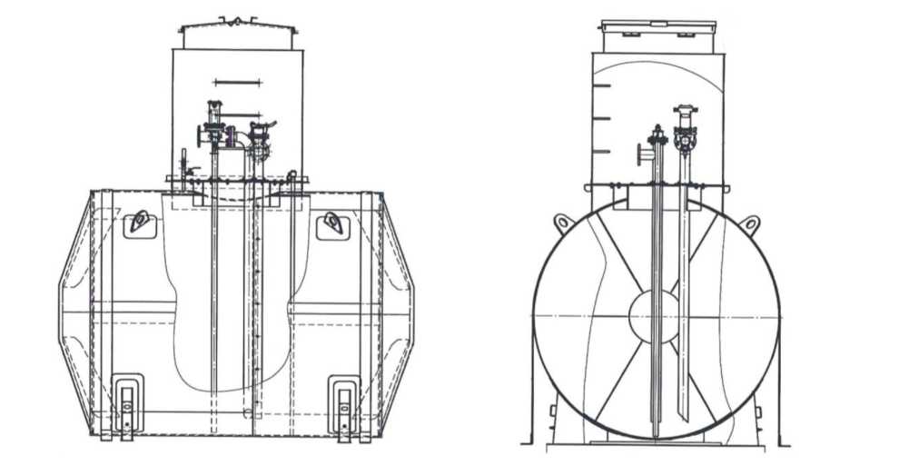 Внешний вид. Резервуар горизонтальный цилиндрический двустенный подземный, http://oei-analitika.ru рисунок № 1