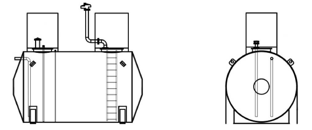 Внешний вид. Резервуар горизонтальный стальной двустенный , http://oei-analitika.ru рисунок № 2