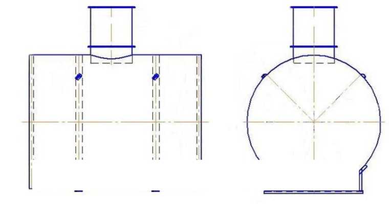 Внешний вид. Резервуары стальные горизонтальные цилиндрические, http://oei-analitika.ru рисунок № 2