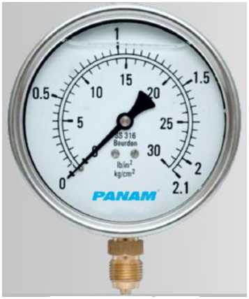Внешний вид. Манометры, вакуумметры, мановакуумметры показывающие с трубкой Бурдона PANAM, http://oei-analitika.ru рисунок № 3