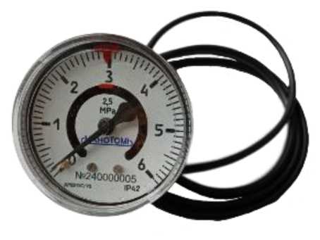 Внешний вид. Манометры, вакуумметры, мановакуумметры показывающие сигнализирующие Манотомь (Обозначение отсутствует), http://oei-analitika.ru 