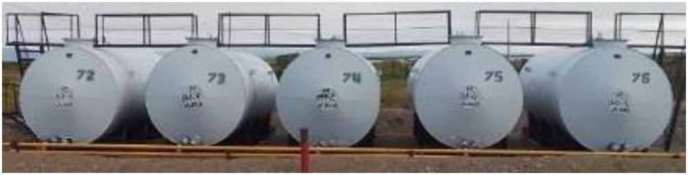 Внешний вид. Резервуары горизонтальные стальные цилиндрические, http://oei-analitika.ru рисунок № 1