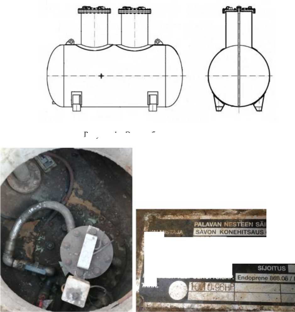 Внешний вид. Резервуары стальные горизонтальные цилиндрические, http://oei-analitika.ru рисунок № 1
