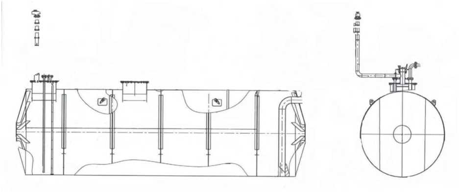 Внешний вид. Резервуары горизонтальные стальные цилиндрические, http://oei-analitika.ru рисунок № 3