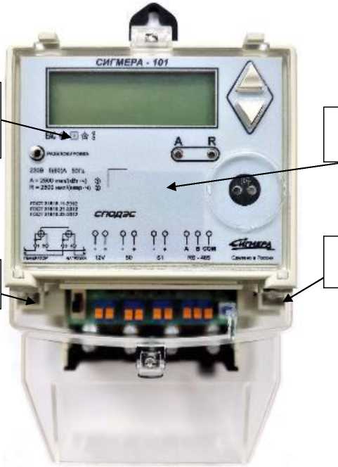 Внешний вид. Счетчики электрической энергии однофазные, http://oei-analitika.ru рисунок № 1