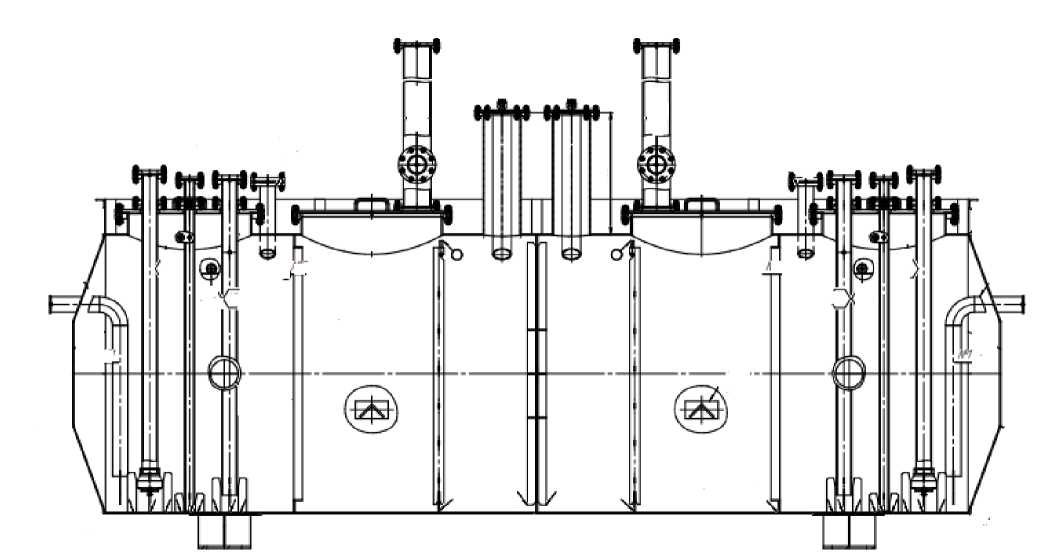 Внешний вид. Резервуар горизонтальный стальной цилиндрический, http://oei-analitika.ru рисунок № 2