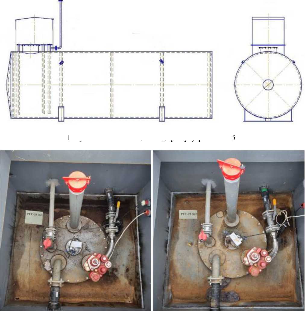 Внешний вид. Резервуары стальные горизонтальные цилиндрические, http://oei-analitika.ru рисунок № 1