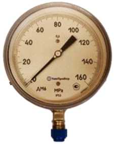 Внешний вид. Манометры, вакуумметры и мановакуумметры, напоромеры, тягомеры и тягонапоромеры показывающие деформационные, http://oei-analitika.ru рисунок № 1