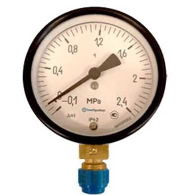 Внешний вид. Манометры, вакуумметры и мановакуумметры, напоромеры, тягомеры и тягонапоромеры показывающие деформационные, http://oei-analitika.ru рисунок № 4