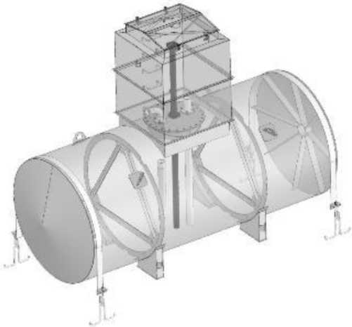Внешний вид. Резервуары стальные горизонтальные цилиндрические, http://oei-analitika.ru рисунок № 1