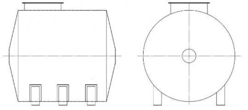 Внешний вид. Резервуары стальные горизонтальные цилиндрические, http://oei-analitika.ru рисунок № 1