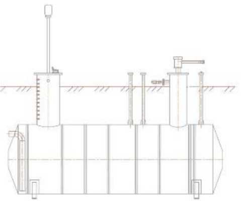 Внешний вид. Резервуары стальные горизонтальные цилиндрические, http://oei-analitika.ru рисунок № 1