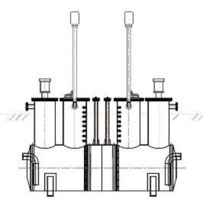 Внешний вид. Резервуары стальные горизонтальные цилиндрические, http://oei-analitika.ru рисунок № 2