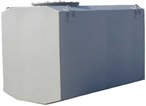 Внешний вид. Резервуары стальные горизонтальные с чемоданообразной формой сечения обечайки, http://oei-analitika.ru рисунок № 1