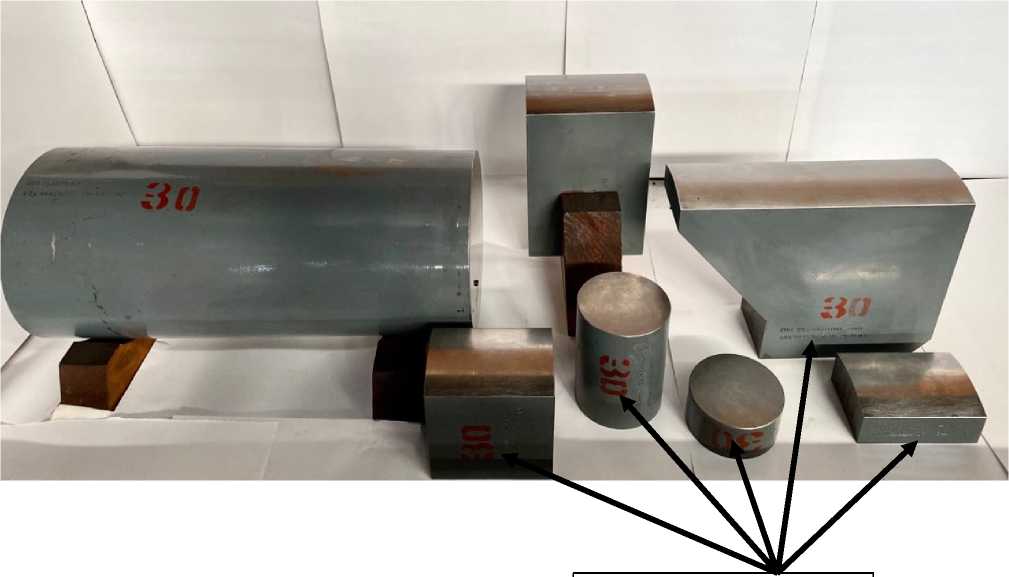 Внешний вид. Комплекты мер калибровочных для ультразвукового контроля осей при изготовлении, http://oei-analitika.ru рисунок № 1