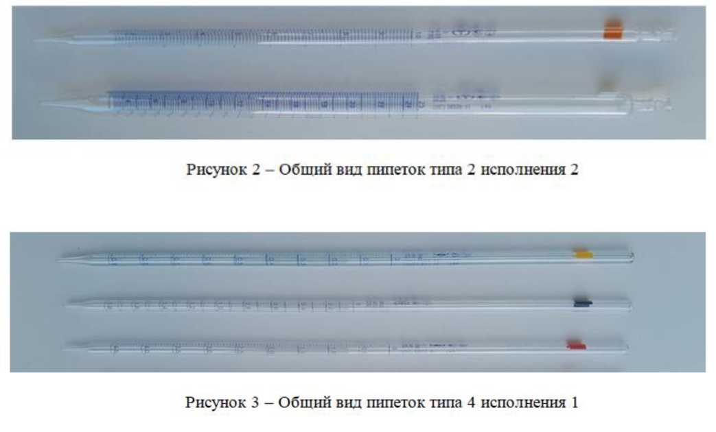 Внешний вид. Пипетки градуированные 1-го класса точности, http://oei-analitika.ru рисунок № 2